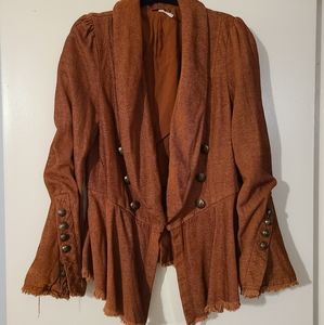 Free People Victorian style ribbed blazer jacket